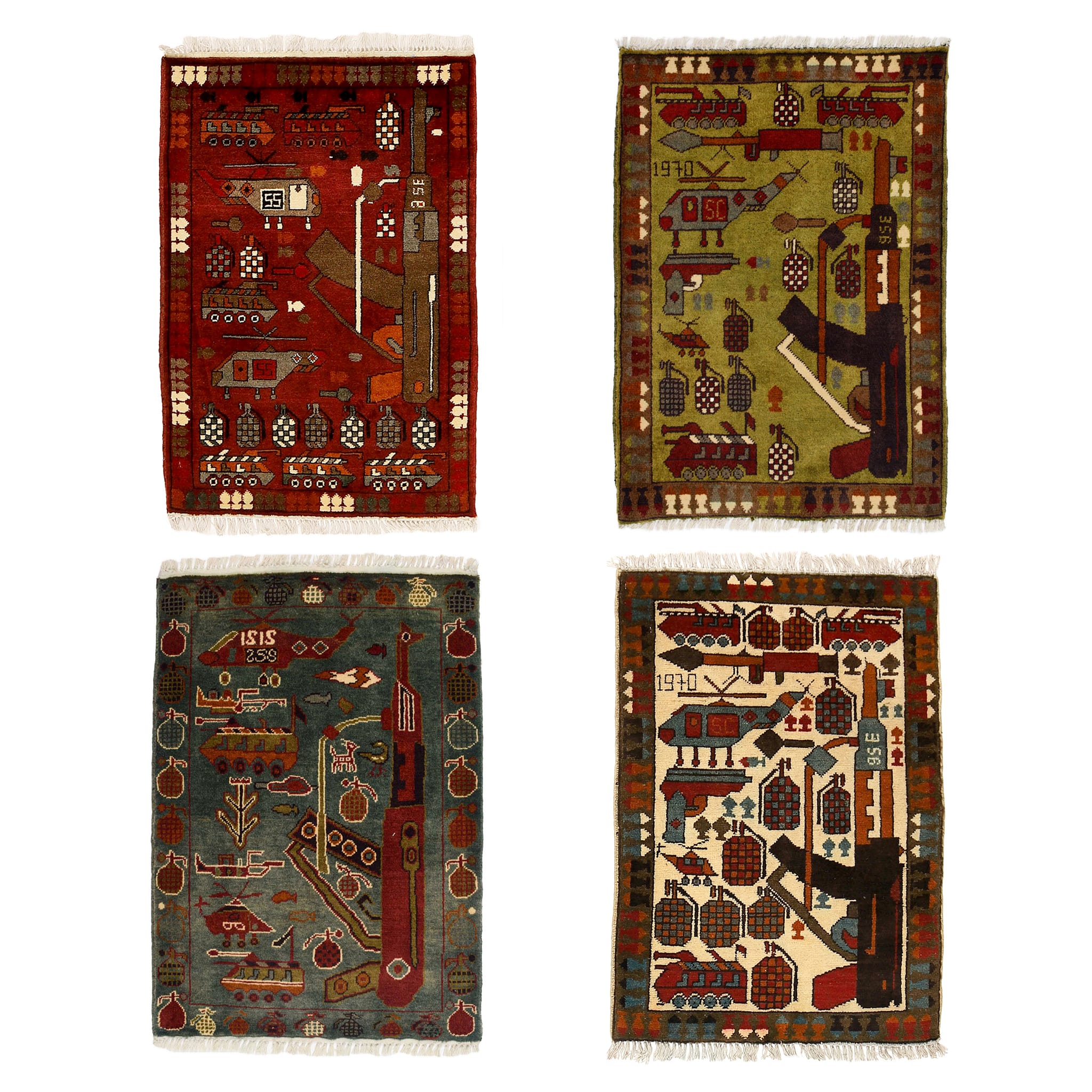 Afghan Arsenal Pattern War Rug - Image 6