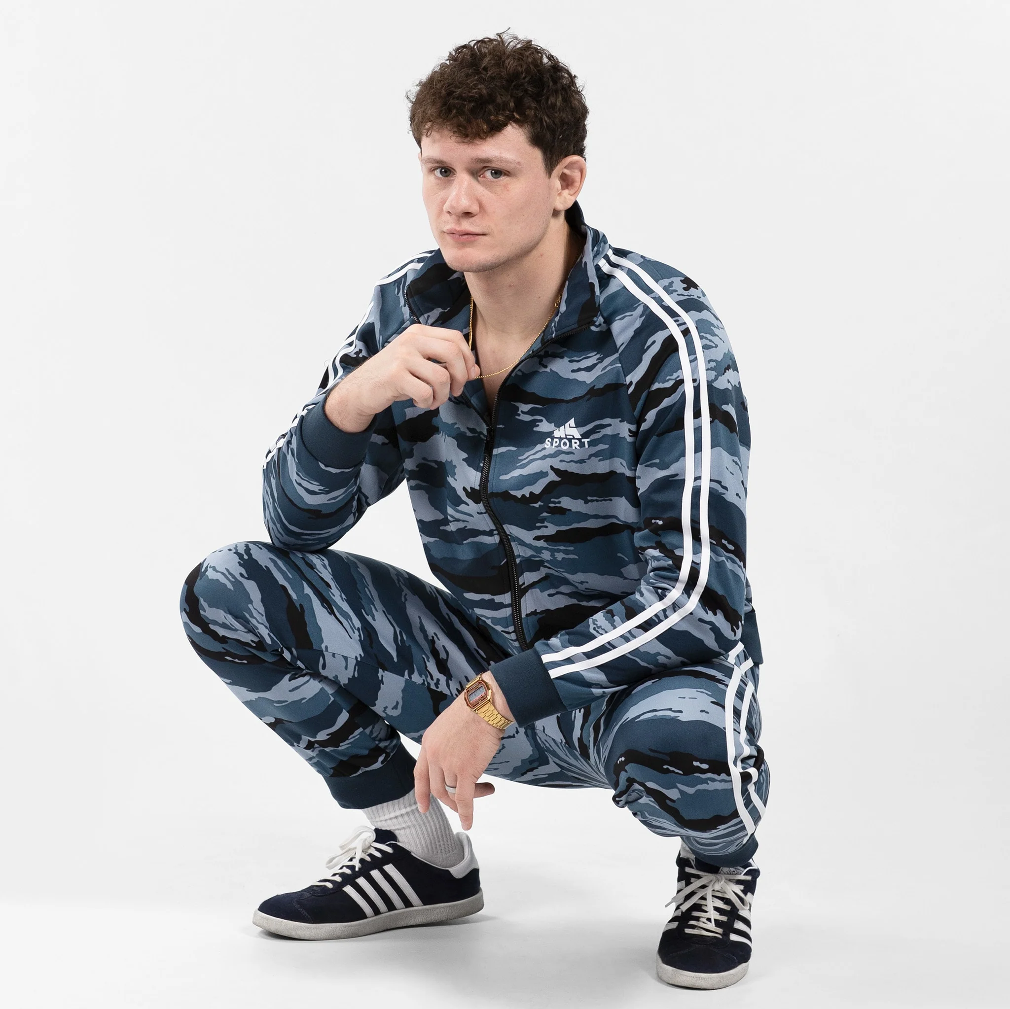KS Sport Kamysh Blue Tigerstripe Tracksuit - Image 2